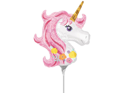 Balon cu folie de plastic Unicorn Rainbow - 25 cm