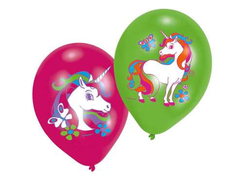 Baloane aniversare unicorn - 28 cm - 6 buc.