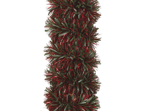 Ghirlandă lanț brad de Crăciun verde și roșu - 180 x 10 cm - 1 buc.