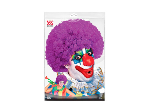 Peruca clovn curly violet afro păr