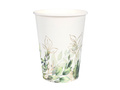 Pahare de hârtie cu frunze verzi - 270 ml - 10 buc.