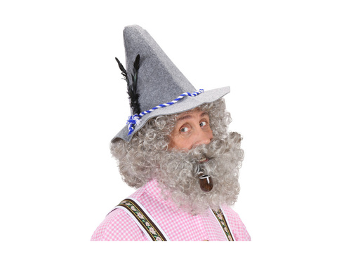 Peruca cu barbă a căpitanului, gri