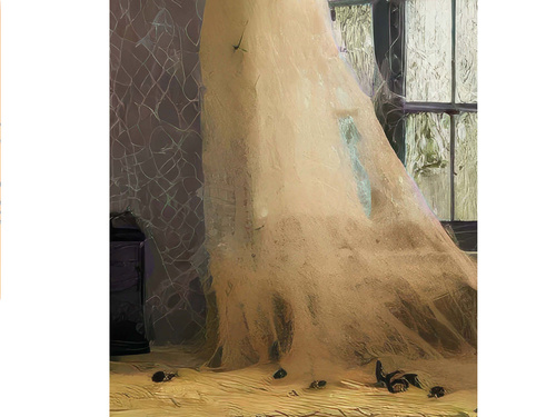 Pânză de păianjen portocalie cu păianjeni pentru Halloween - 100 g - 1 op.