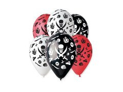 Baloane pastelate mix de culori Pirates - 30 cm - 5 buc.