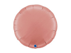 Balon rotund din folie satin roz auriu - 30" - 1 buc.