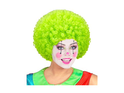 Peruca clovn cret păr afro verde