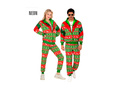 Costum de Crăciun verde și roșu - trening