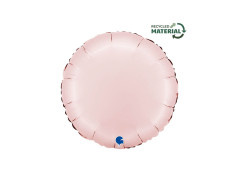 Balon rotund din folie satin roz pastel - 14" - 1 buc.
