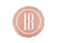 Balon din folie pentru petrecerea de 18 ani roz auriu - 46 cm - 1 buc.