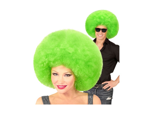 Peruca afro verde de calitate mare