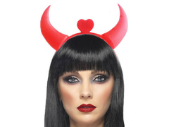 Bentiță cu coarne de diavol strălucitoare - 1 buc.