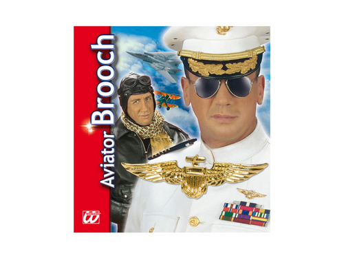 Broșă aviator din aur