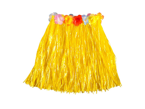 Fustă scurtă hawaiiană galbenă - 45 cm - 1 buc.