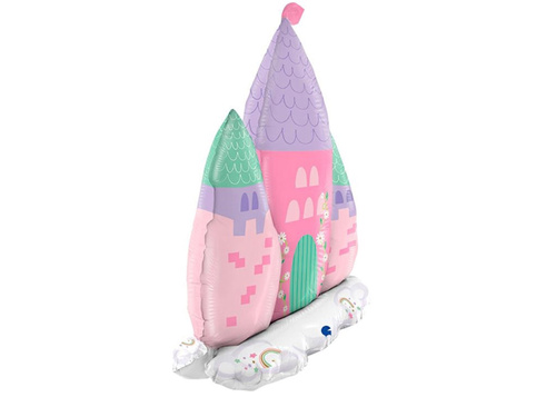 Prințesă Castel balon folie în picioare - 66x74x23 cm - 1 buc.