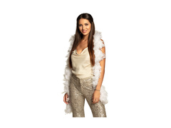 BOA eșarfă pană - alb - 180 cm