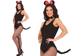 Set mouse negru cu arc - 1 kpl.