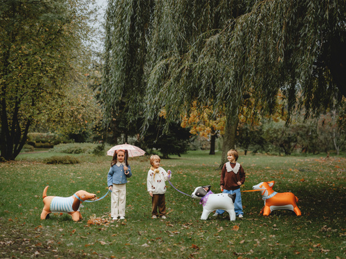 Balon de folie Bulldog în picioare - 75x57 cm - 1 buc.