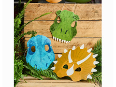 Măști de hârtie dinozauri - 6 buc.
