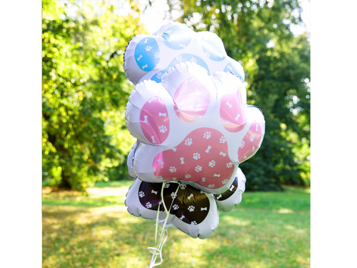 Balon din folie Labă de câine - 49 x 50 cm - 3 buc.