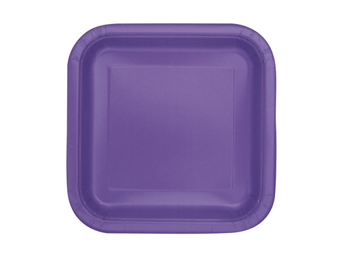 Farfurii pătrate violet - 23 cm - 14 buc.