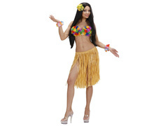 Fustă hawaiiană scurtă din paie - 55 cm - 1 buc.