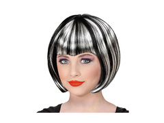 Peruca de Halloween în alb și negru