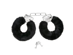 Manșete negre cu blană - 1 buc.