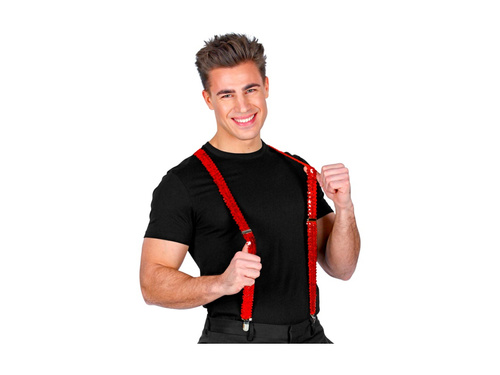 Bretele roșii cu paiete