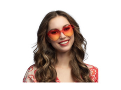 Ochelari de petrecere de festival în inimi portocalii