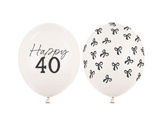 Set de baloane din latex pentru patruzeci - 30 cm - 50 buc.