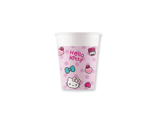 Cupe aniversare Hello Kitty - 200 ml - 8 buc.