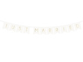 Banner Just Married - alb - 155 cm - 1 buc.