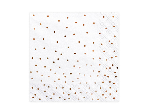 Set de hârtie Dots alb - 44 buc.