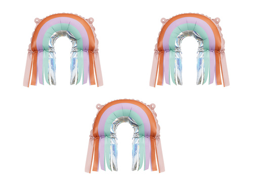 Balon folie Pastel Rainbow - 38x41 cm - 3 buc.