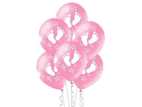 Baloane cu picioare din latex pentru baby shower pentru fete - 30 cm - 5 buc.
