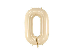 Balon din folie numărul 0 bej - 72 cm - 1 buc.