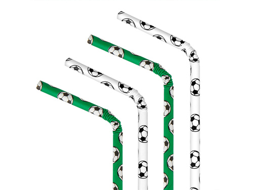 Paie aniversare fotbal - 19,5 cm - 10 buc.