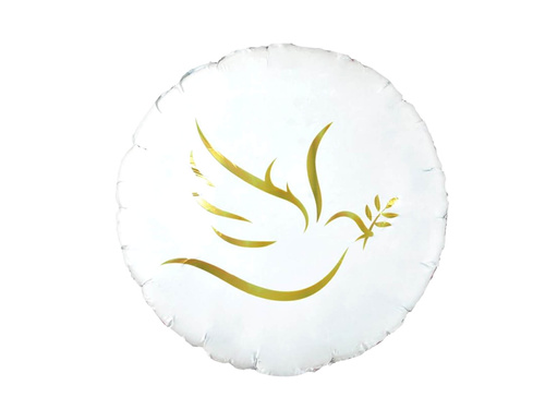 Balon cu folie Porumbelul de aur - 46 cm - 1 buc.