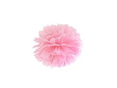 Decorațiuni florale suspendate cu pom-pom - j. roz - 35 cm - 1 buc.