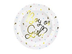 Farfurii băiat sau fată pentru Baby Shower - 23 cm - 6 buc.