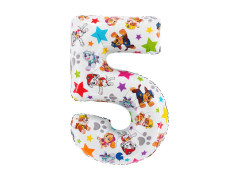 Balon de folie cu numărul Patrulei Psi - 5 - 26" - 1 buc.