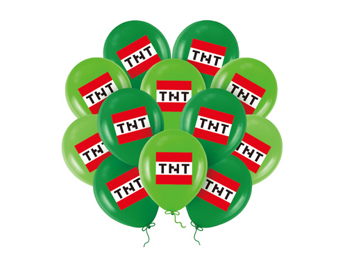 TNT Pixels baloane imprimate - 30 cm - 12 buc.