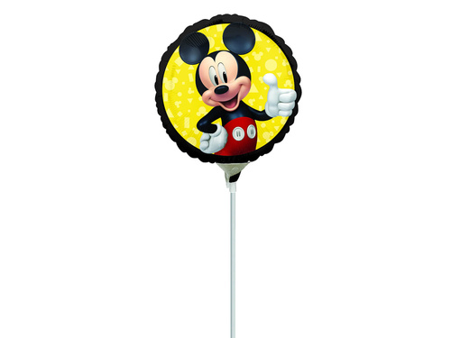 Balon cu băț din folie Mickey Mouse - 23 cm - 1 buc.