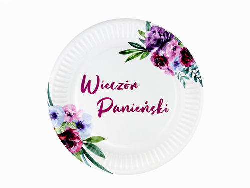 Farfurii de hârtie pentru petrecerea burlăcițelor - 18 cm - 6 buc.