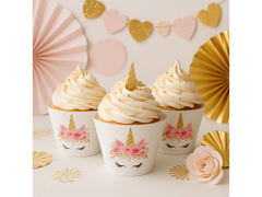 Rulouri pentru cupcakes Unicorn - 6 buc.