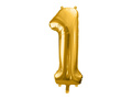 Balon din folie numărul 1 auriu - 86 cm - 1 buc.