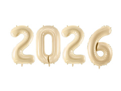 Set de baloane din folie 2026 bej - 72 cm