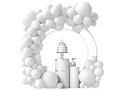 Set de baloane pentru ghirlanda de baloane albe - 86 buc.
