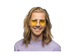 Ochelari de petrecere hippie XL galben