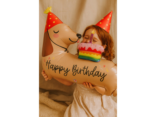 Ziua de naștere Teckel balon de folie - 94x67 cm - 1 buc.